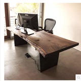 实木长桌复古餐桌电脑桌个性loft工业风办公桌吧台创意大板桌原木