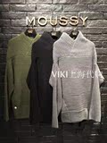 Moussy专柜正品代购 2016秋冬蝙蝠袖高领针织毛衣 0108AS70-5970