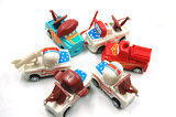 儿童塑料玩具批发益智小玩具混批回力汽车模型汽车总动员多款15g