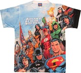 DC漫画正义联盟闪电侠绿灯侠超人蝙蝠侠美国专卖店官方T恤男短袖