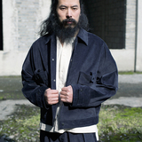 本相织物 原创设计师品牌男装 日系棉质短款夹克 复古宽松外套春