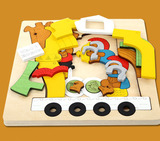 uncle wood伍德儿童3D木制 多层立体拼图 木质益智玩具