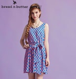 bread n butter代购2014夏款现货 系带双肩带修身连衣裙DRSW686