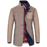 全新新品 男士羊毛呢夹克 欧美时尚立领夹克衫 jacket男外套