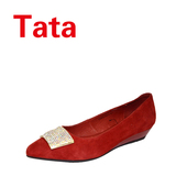 Tata/他她女鞋 专柜正品 春季新款单鞋 女鞋 内增高 V3087 V3088