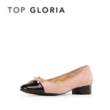 汤普葛罗TOP GLORIA2015时尚柔软舒适方根女鞋拼接单鞋101890F