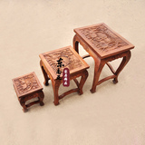 泰国进口实木木雕小凳子儿童成人仿古凳子小方凳木板凳换鞋凳矮凳