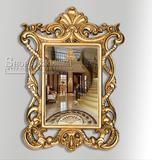 高端欧式奢华挂镜浴室卫生间镜子墙面玄关装饰镜雕花镜餐厅镜定制