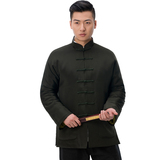 冬季唐装男士长袖真丝棉袄时尚中国风青年礼服加厚新中式棉衣外套