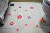 韩国进口卫生间装饰地砖防滑贴纸玻地板防滑贴小花朵点缀