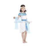 cos万圣节化妆舞会儿童服装 民族服饰 蓝色儿童埃及公主演出服装