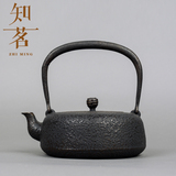 知茗 平口扁福日本南部铁器大师纯手工无涂层老铁壶养生煮茶壶