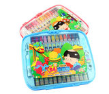 西瓜太郎24色滑溜旋转炫彩塑料盒装儿童蜡笔水彩油画棒正品包邮