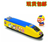 韩国进口玩具车 pororo玩具 儿童可爱卡通仿真模型高速火车回力车