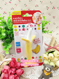 现货 日本原装 KJC香蕉型婴儿牙胶 牙刷 咬胶 3个月+ 医用级硅胶