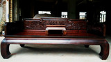 老挝大红酸枝收藏品雕花罗汉床