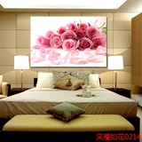 宾馆酒店无框画餐厅单联挂画卧室床头单幅装饰画走廊墙壁画玫瑰花
