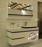 新款欧式简约现代橡木浴室柜洗漱台卫生间梳洗柜挂墙式洗手盆组合
