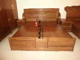 红木家具非洲缅甸花梨木床1.8米双人床 明清古典 卧室实木床组合