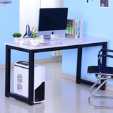 简易电脑桌家用写字台书桌简约现代钢木办公桌双人桌