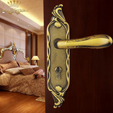 帝品美式全铜门锁室内 卧室门把手现代简约新中式实木纯铜房门锁