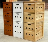 实木斗柜衣柜 带轮 抽屉柜储物柜木质 彩色柜子/抽屉式收纳柜 木