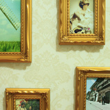 包邮挂墙摆台两用背景照片墙创意长方形多框木质欧式多色相框墙