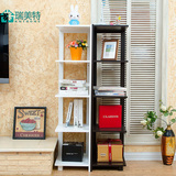 特价欧式创意转角墙角落书架落地置物多层花架小家具白咖啡色可选