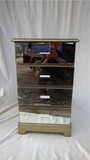 外贸孤品衣柜橱柜复古玻璃柜收纳储物柜艺角柜带门边4斗柜