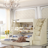 上下床子母床 高低床双层床 实木儿童组合床多功能公主床卧室家具
