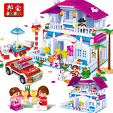 邦宝积木女孩玩具公主城堡别墅儿童玩具拼装积木益智塑料拼插玩具