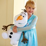 正版Disney公仔迪士尼冰雪奇缘皇后雪人Olaf毛绒玩具雪宝布娃娃