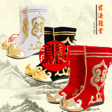 新款少数民族长筒靴子蒙族藏族新疆舞台男女成人儿童表演民族舞靴
