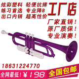 2014款第一代ABS塑料小号西洋管乐器降B调塑料小号新款活塞紫色
