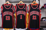 女版NBA球衣 公牛队乔丹罗斯皮蓬罗德曼 女款篮球服 收腰连衣裙黑