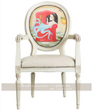 美式餐椅 欧式书椅 法式实木梳妆椅 休闲椅 创意家具 新古典餐椅