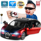 威腾5515A布加迪威龙穿戴式体感遥控汽车模型可开门电动儿童玩具