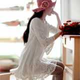 [转卖]在阳光下开花春夏季新款高端纯棉刺绣镂空白色短款连衣裙