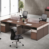 厦门办公家具时尚新款员工桌 简约四人位板式办公桌屏风卡位特价