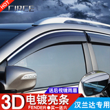 丰田汉兰达专用晴雨挡车窗雨眉15款新汉兰达改装汽车外饰条遮雨板