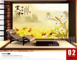 大型壁画中国风3d无纺布墙纸客厅电视背景墙壁纸墙画墙布家和富贵