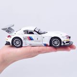 热卖宝马z4改装版 合金汽车模型 玩具汽车 彩珀1：32声光回力汽车