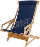 美国代购 露营户外椅子折叠便携 蓝色木制躺椅沙滩椅写生椅休闲