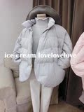 秋冬新款女装icecream韩国东大门短款面包棉衣外套潮@