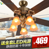天骏 吊扇灯SF60-5Y5L-32 简约欧式吊灯灯 现代时尚装饰吊扇灯