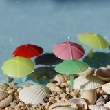 苔藓微景观休闲塑料沙滩伞太阳伞多肉植物小摆件微型盆景装饰摆件