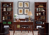 现代简约美式宜家实木书柜 欧式实木白蜡木展示柜家具组合可定制