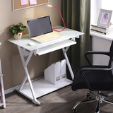 电脑桌宜家小型简易家用办公桌现代简约书桌钢化玻璃桌子写字台