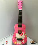 Hello kitty21寸木质儿童玩具吉他早教小吉他 尤可里里6弦可弹