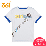 【361度童装正品2015夏新款儿童动感足运短袖T恤男童服K5521111